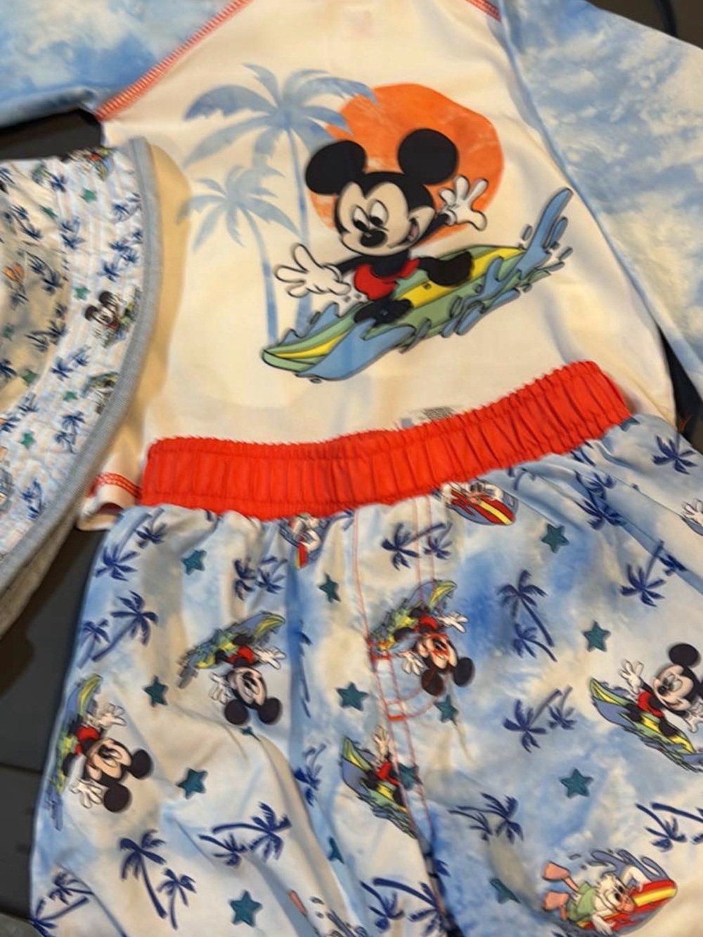 Disney Kids Swim Set Mickey Mouse Blue Orange Red 18 months